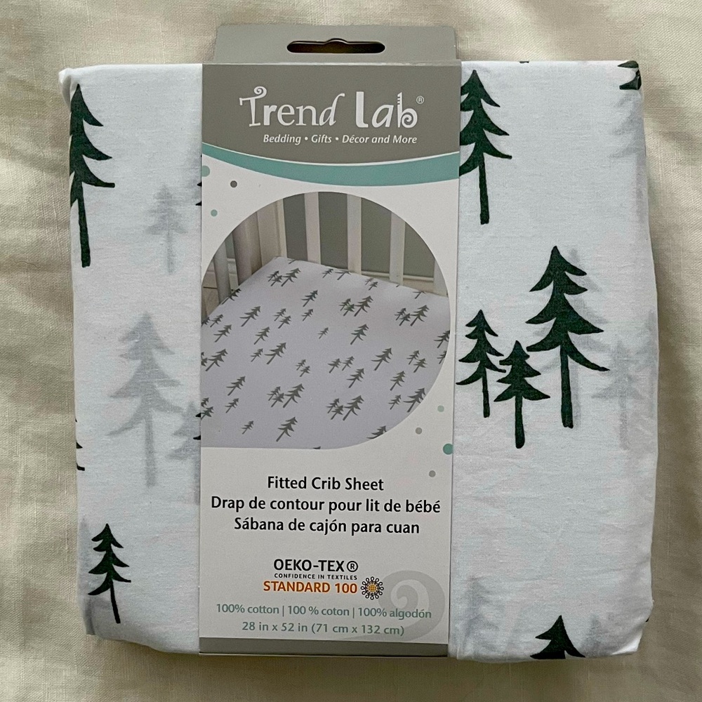 Fitted Crib Sheet - mountain baby